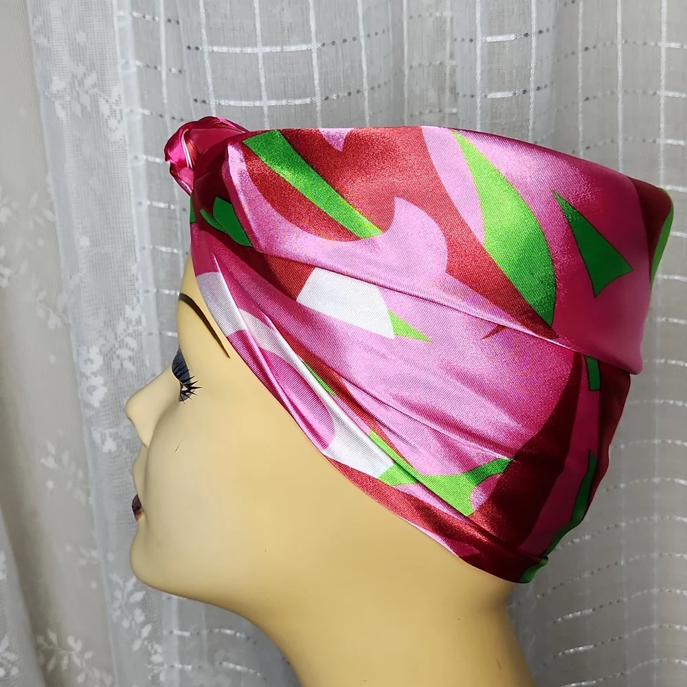 Pink Satin Groovy Vintage Y2K Does 70's Neck or Headscarf Mark By Mark Jacobs